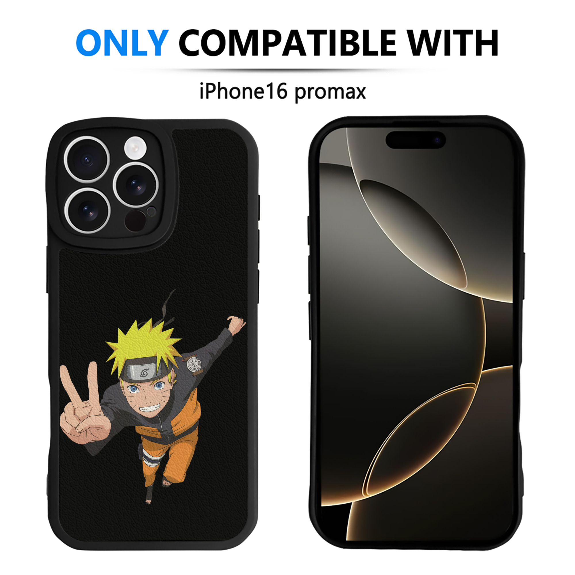 （画像用） NARUTO -ナルト- うずまき ナルト Uzumaki Naruto 【iPhone 16シリーズ対応】シリコンスマホケース（レザー調） 材質：シリコン